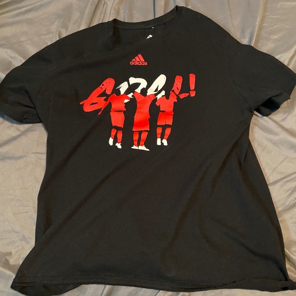 Adidas Team Canada Black T-Shirt Large - Picture 2 of 2